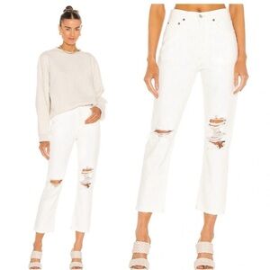 Agolde Riley High Rise straight cropped jeans